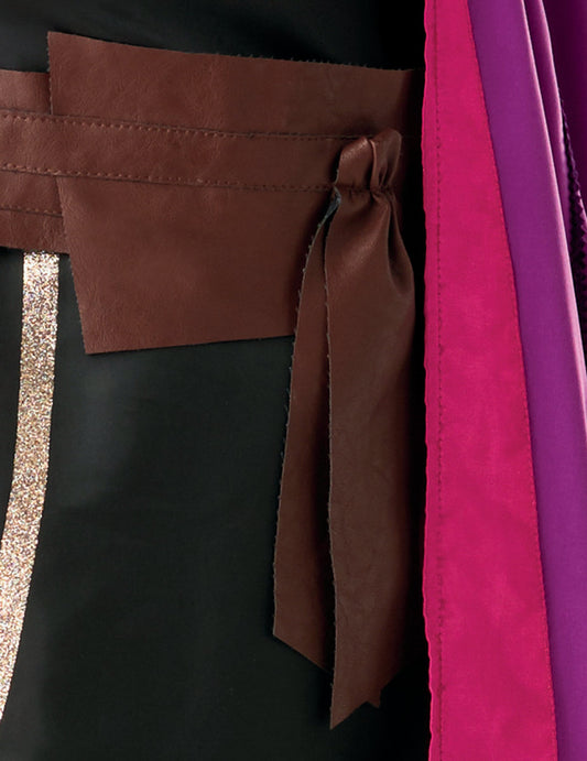 Détail de la ceinture marron du déguisement Anna La reine des neiges 2