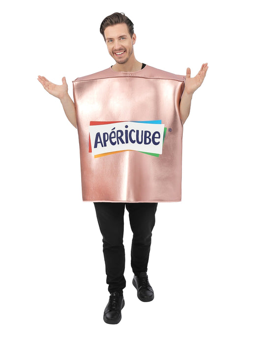 Vaaleanpunainen Apéricube™-asu aikuisille