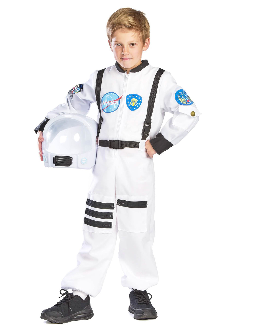avaruus lapset valkoinen avec écussons et casque