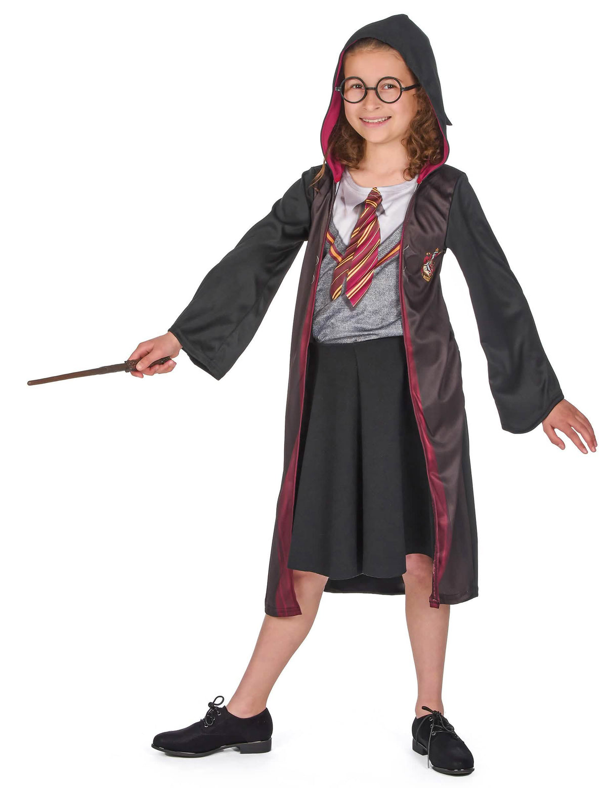 Yleiskuvaus Harry Potter™-lasten asusteet -asuun taikasauvan kanssa