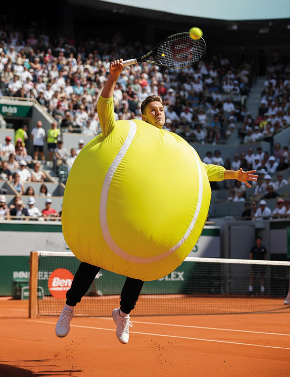 Urheilullinen tilanne pukupallokentällä carry me tennispallo