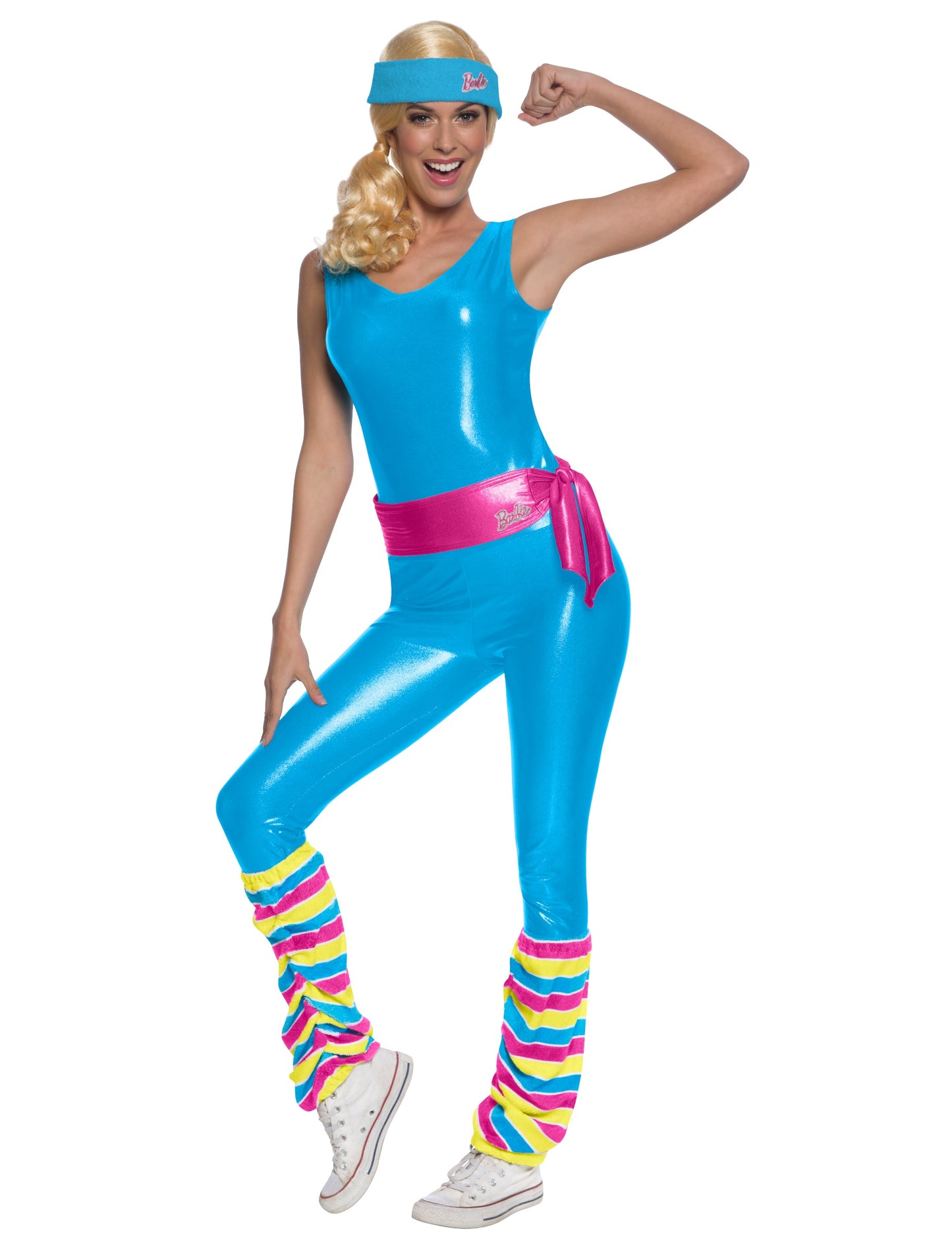 Costume de Barbie du déguisement de couple Barbie et Ken aérobic
