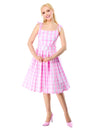 Déguisement Barbie™ Perfect Day pour femme à carreaux vichy rose et blanc