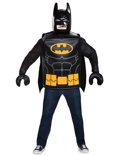Déguisement Batman LEGO pour adulte noir et jaune avec masque et gants