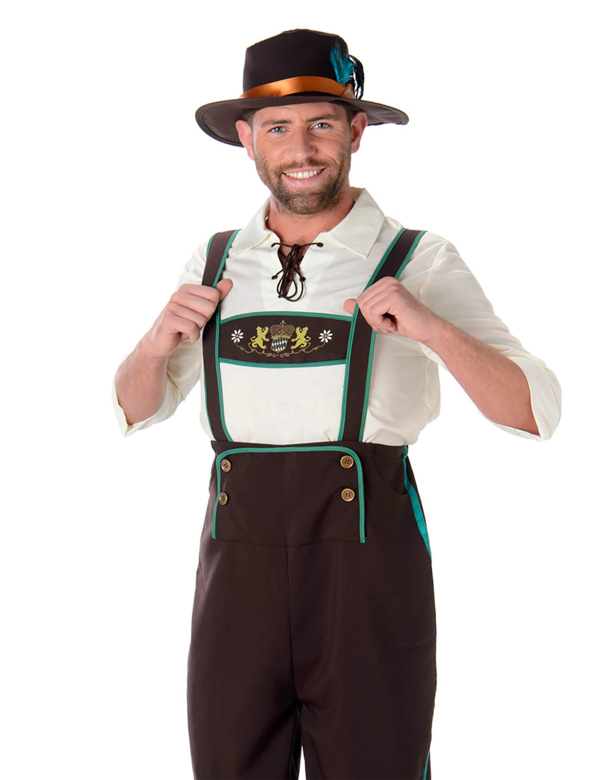Kirjailujen ja bretellejen yksityiskohdat oktoberfest tarvikkeet miehille
