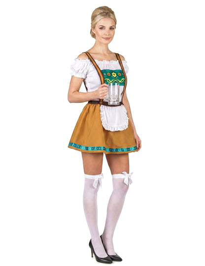 Naisten Oktoberfest-asu toffeenruskea