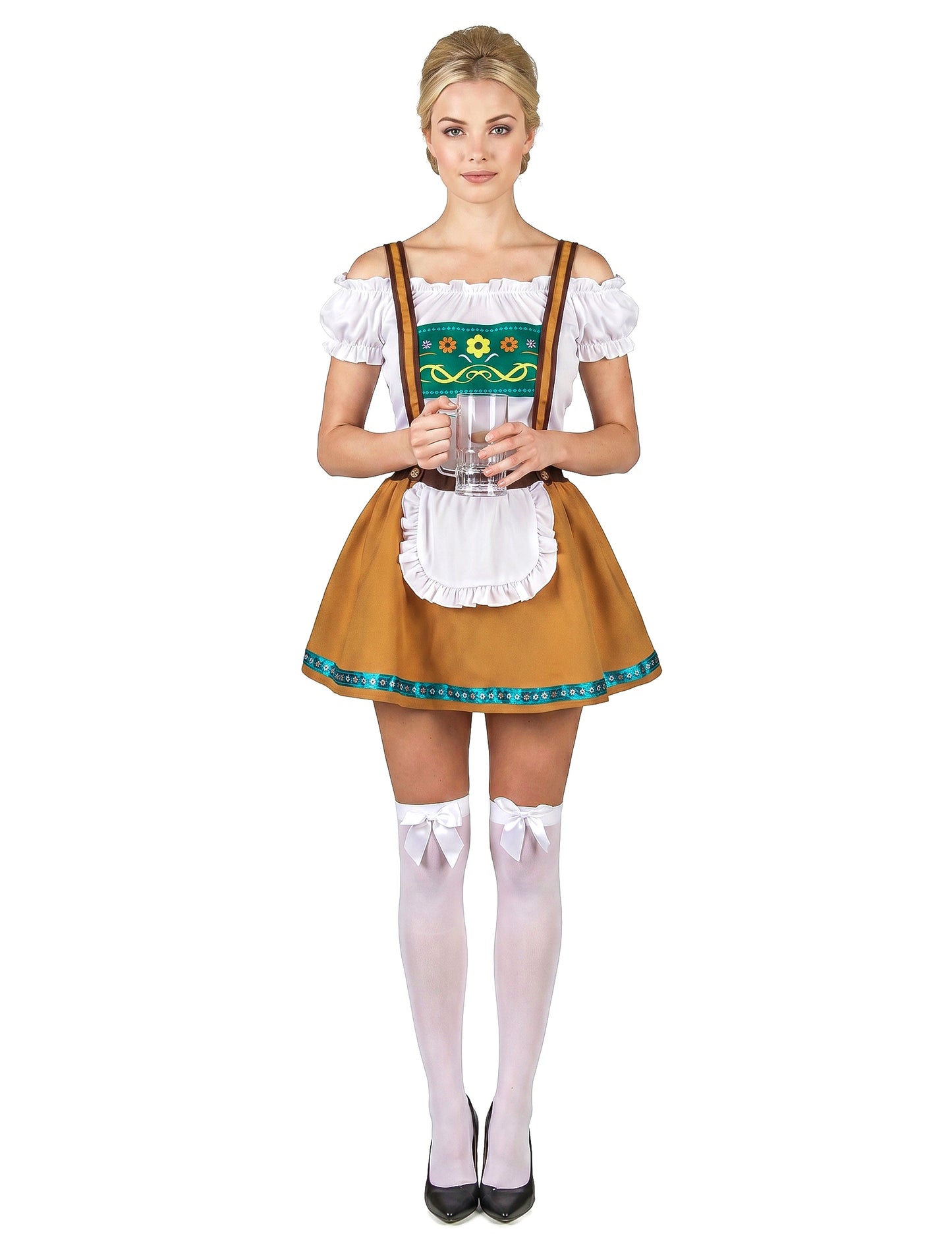 Naisten Oktoberfest-asu toffeenruskea