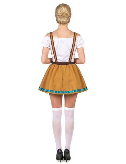 Naisten Oktoberfest-asu toffeenruskea