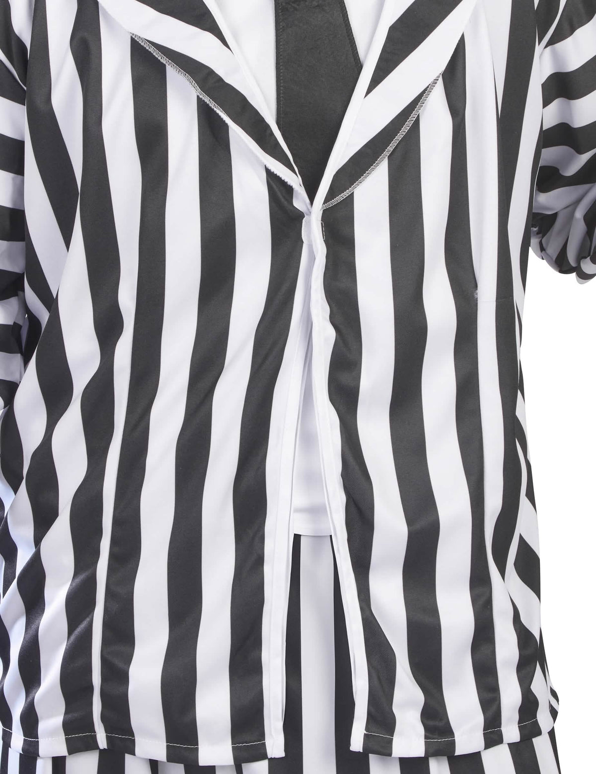 Beetlejuice™-miesten mustavalkoraidallinen asu