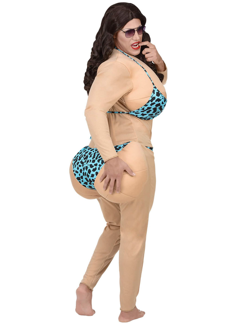 Vue de dos du déguisement bimbo des plages pour adulte