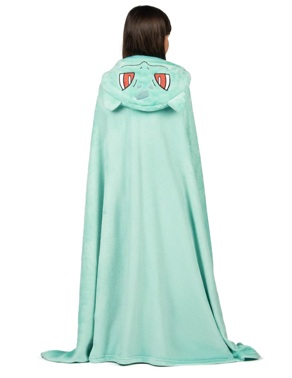 Vue de dos du déguisement plaid polaire à capuche Bulbizarre Pokémon