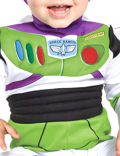 Gros plan sur le buste du déguisement deluxe Buzz l'Éclair Toy Story