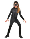 Déguisement de Catwoman pour fille noir et gris avec masque et ceinture