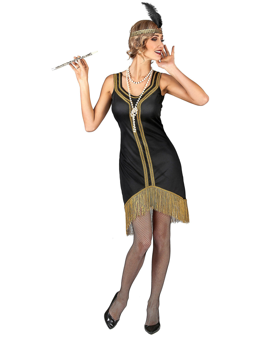 Vue du costume de charleston pour femme du déguisement de couple gangster et charleston pour adultes