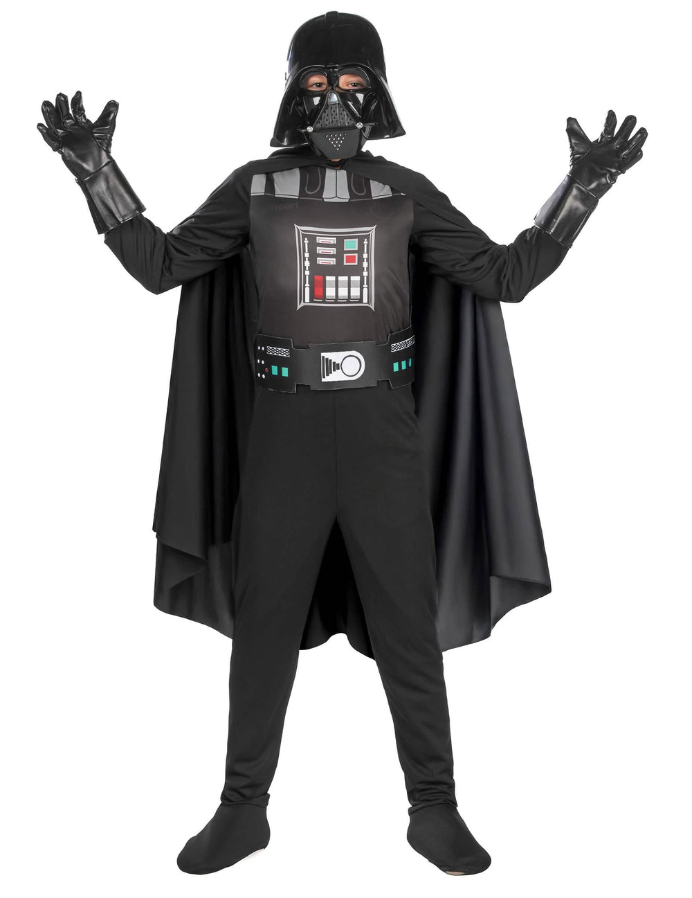 Edestä, kädet ylhäällä, klassinen Darth Vader -asupojatille