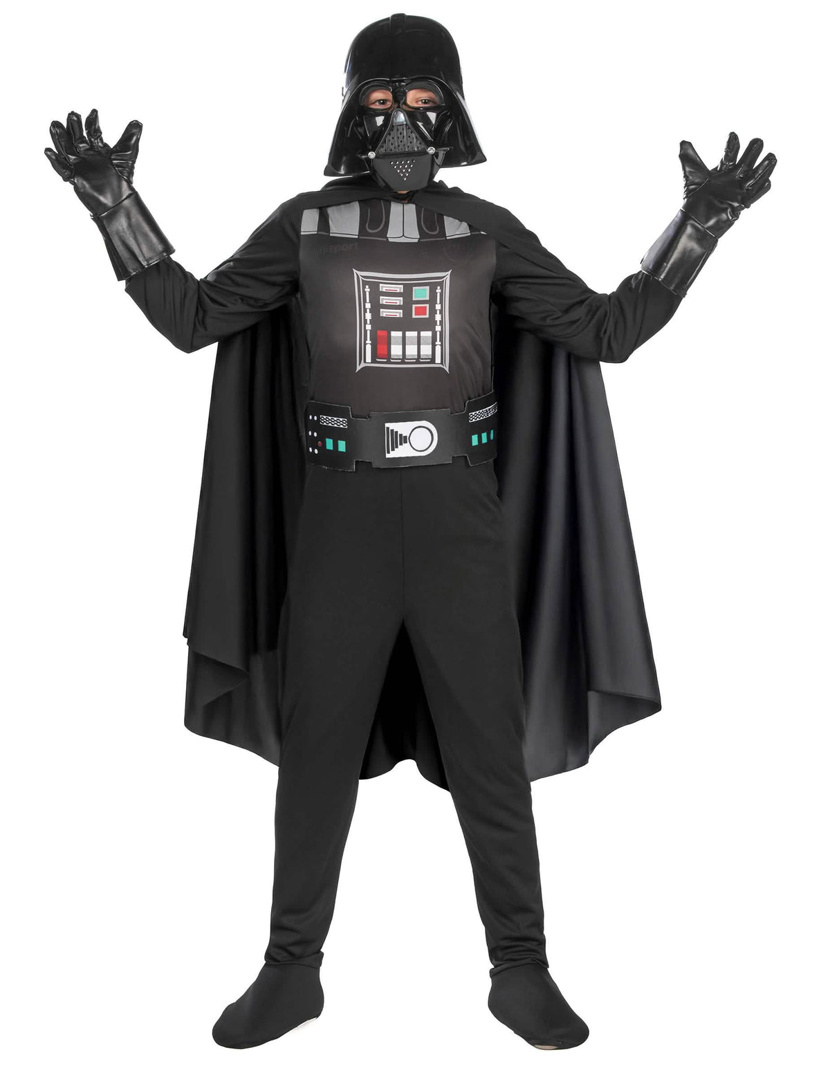 Edestä, kädet ylhäällä, klassinen Darth Vader -asupojatille