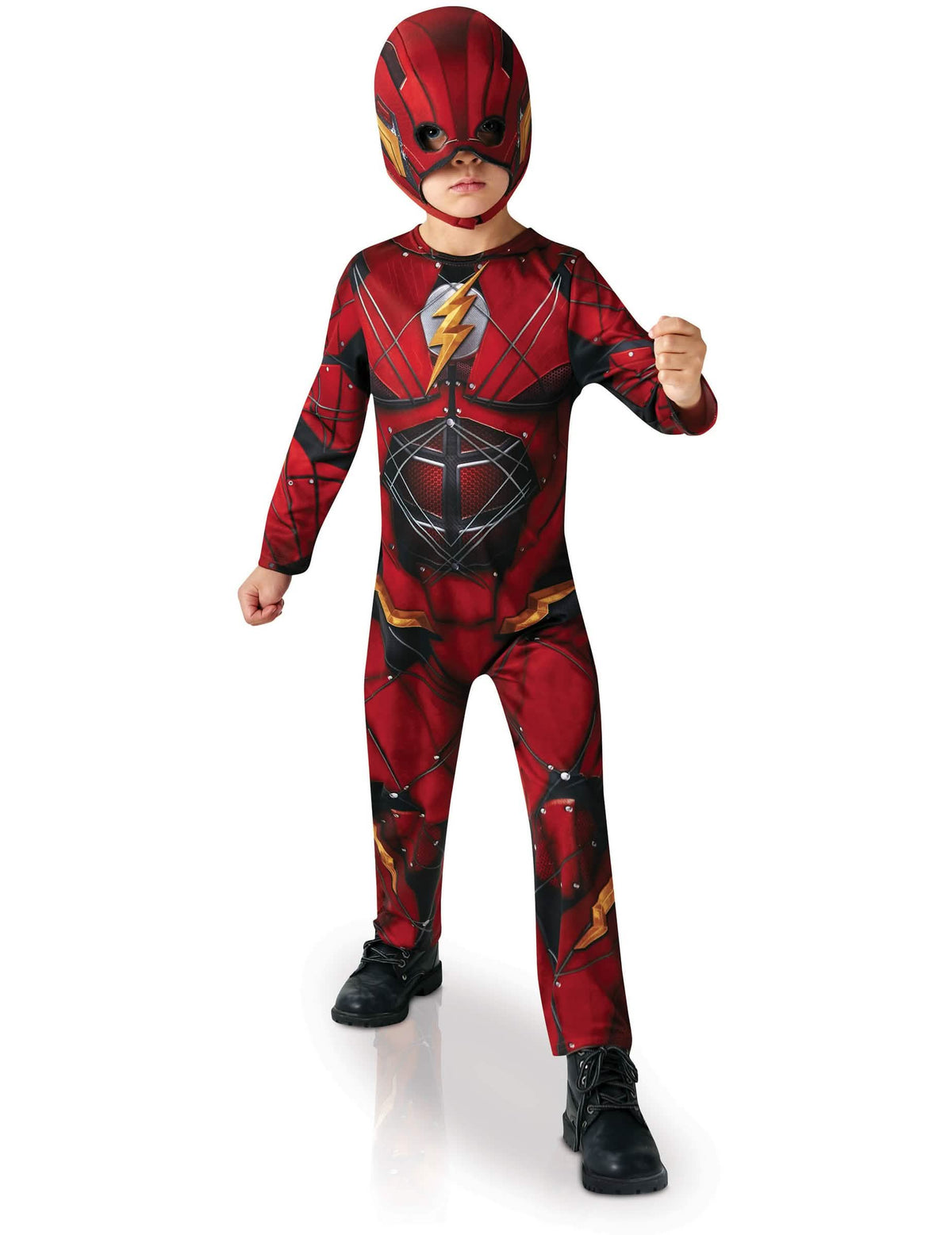 Klassinen Flash Justice League -asuste lapset punainen ja musta naamion kanssa