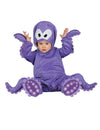 Déguisement combinaison avec capuche poulpe pour bébé violet