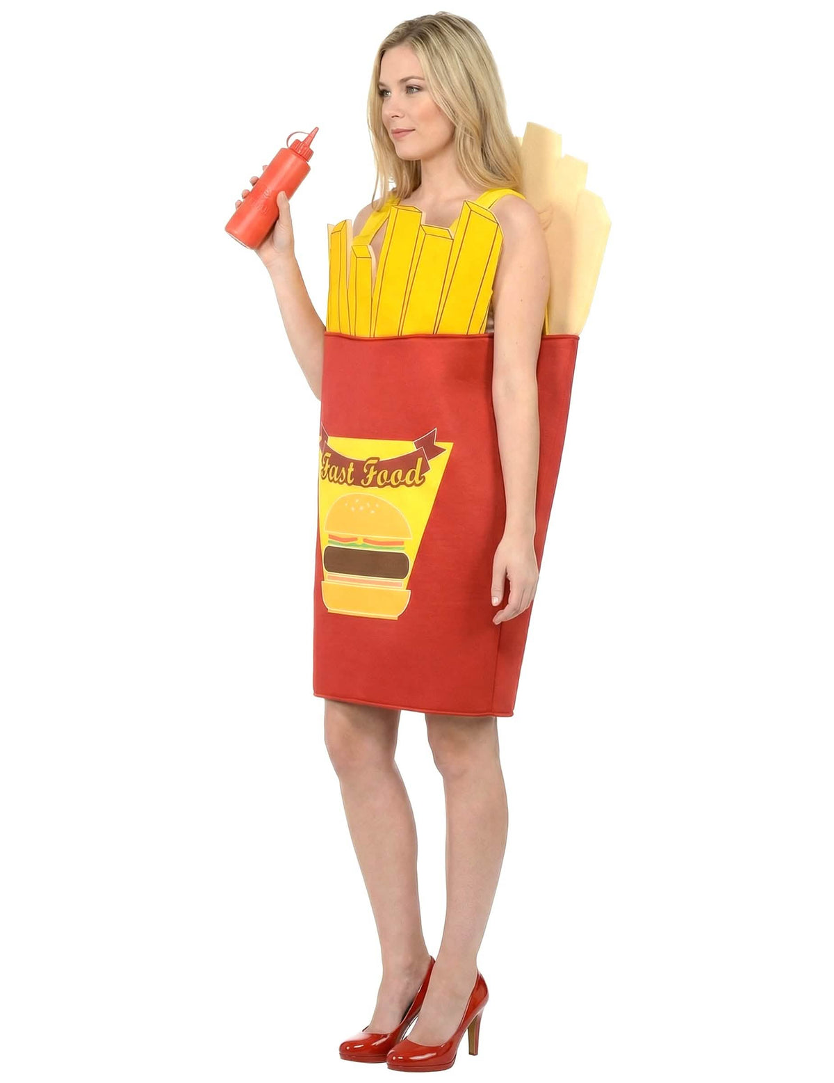 Aikuisten punainen ja keltainen ranskalaiskorudeguisement