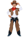 Déguisement de cowboy pour garçon marron avec chapeau et bandana rouge