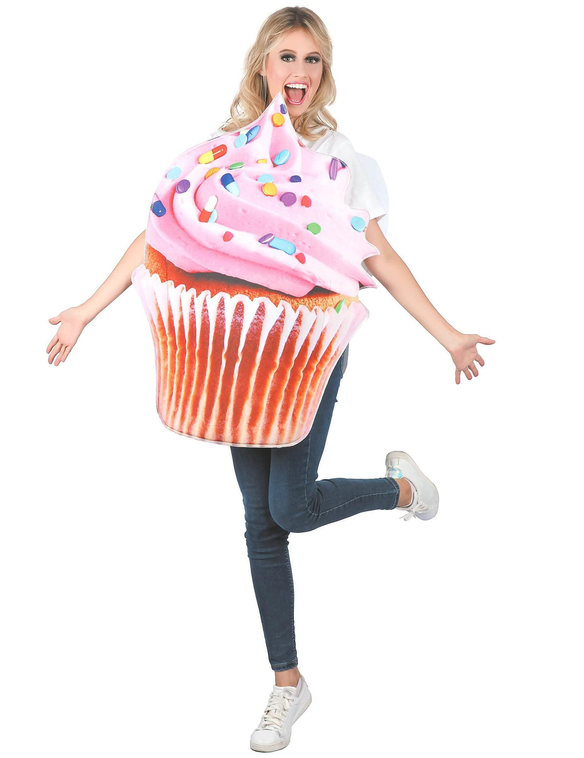 cupcake-vitamiininen asu aikuiset vaaleanpunainen