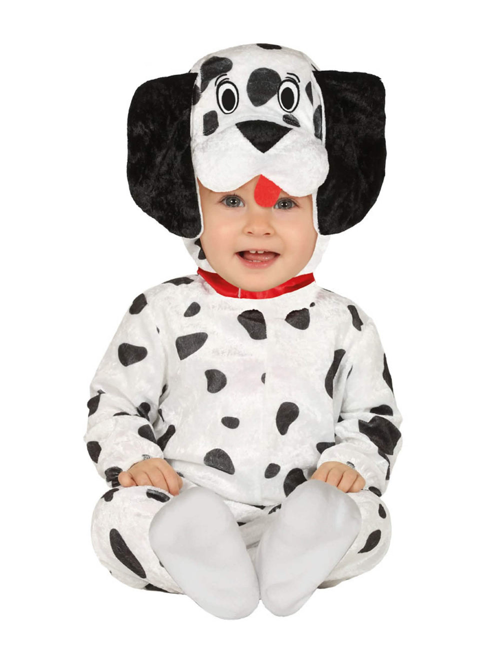 Déguisement dalmatien pour bébé blanc à pois noirs