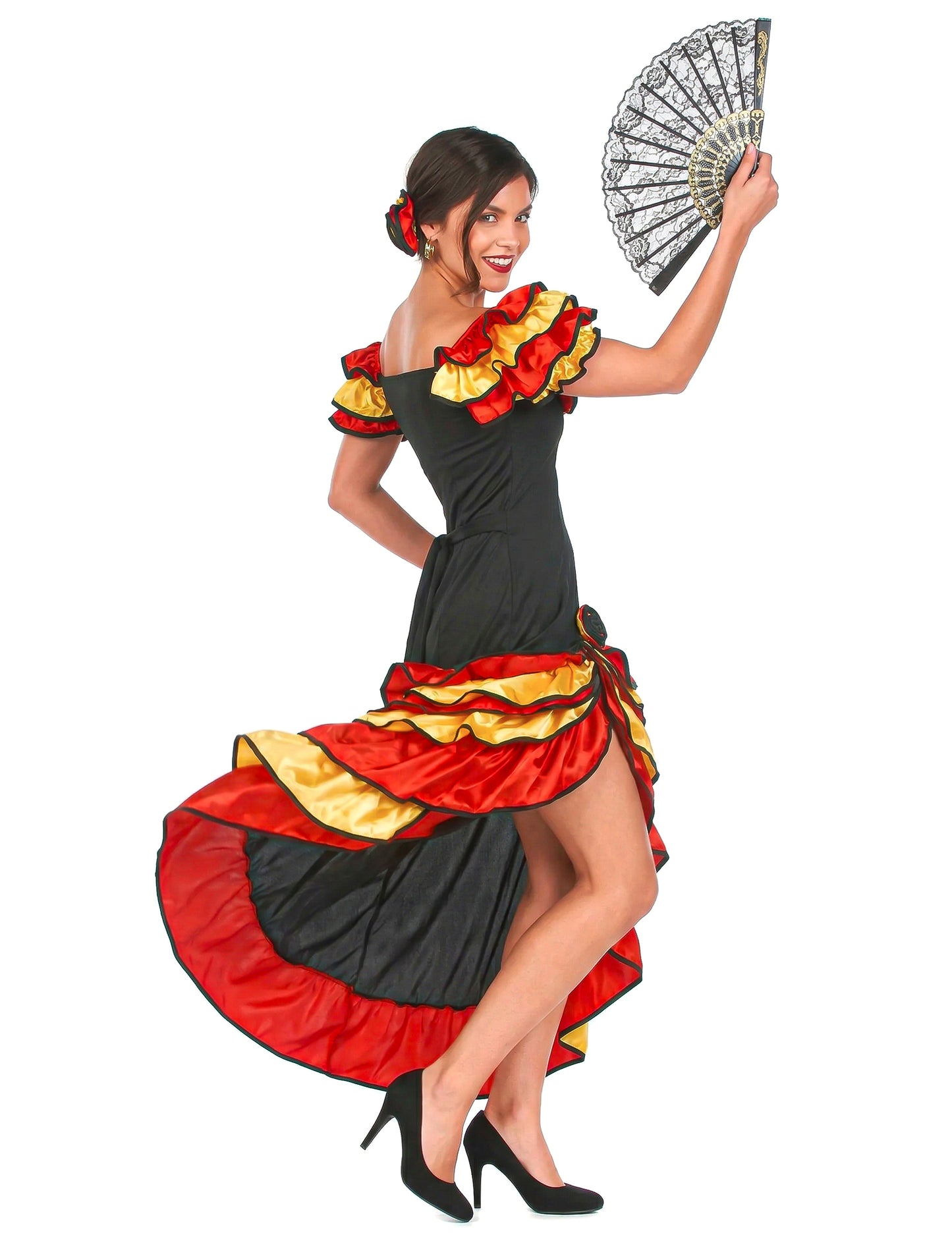 Flamencotanssijattaren naamiaisasu aikuiselle