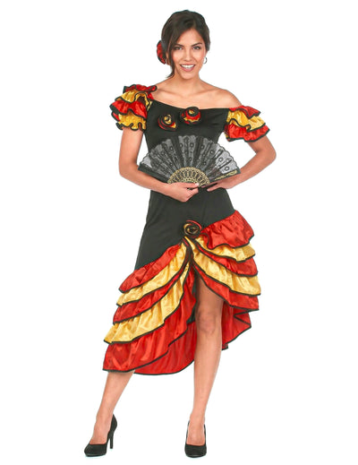 Flamencotanssijattaren naamiaisasu aikuiselle