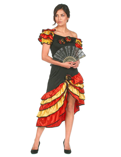 Flamencotanssijattaren naamiaisasu aikuiselle