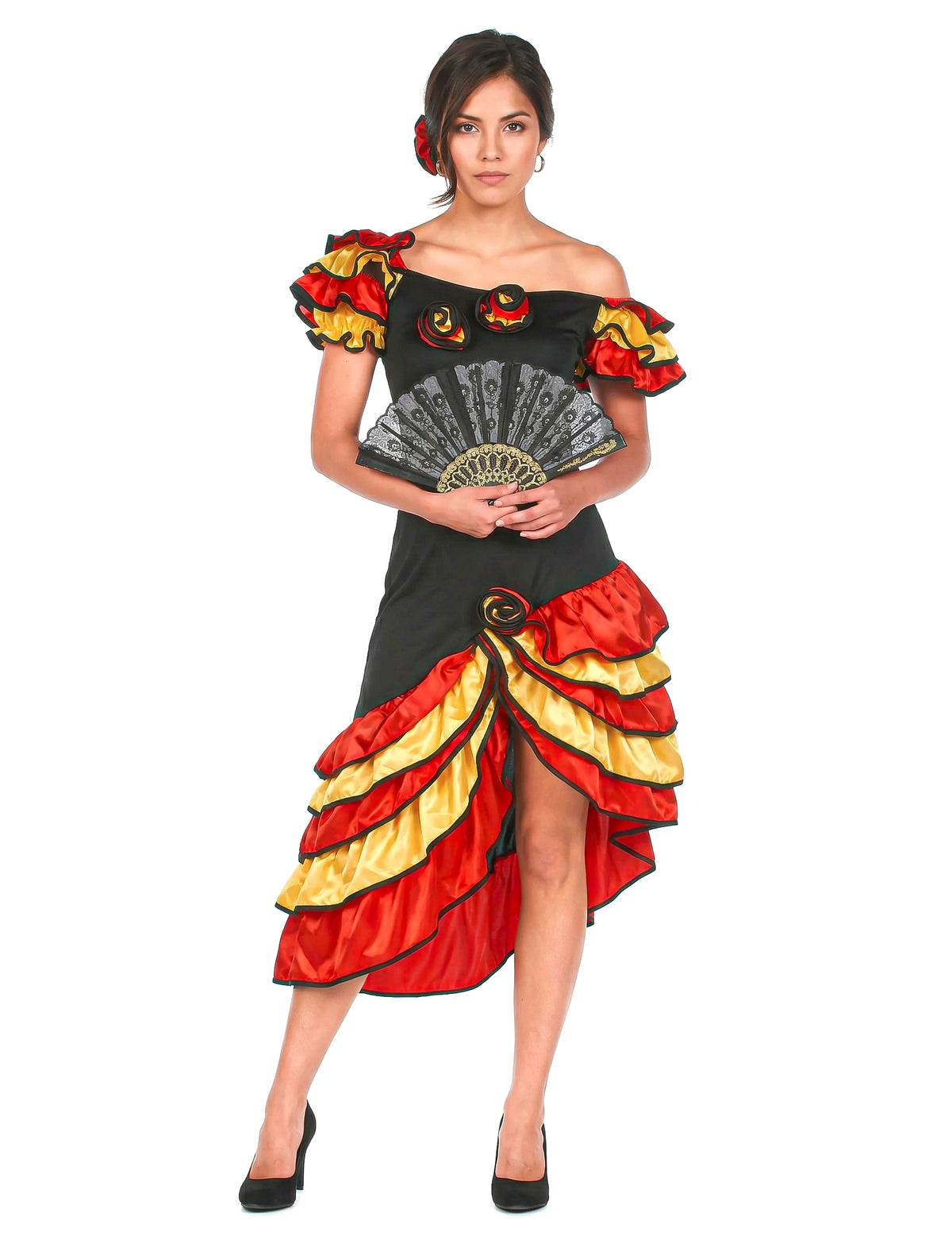 Flamencotanssijattaren naamiaisasu aikuiselle