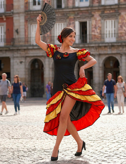 Flamencotanssijattaren naamiaisasu aikuiselle