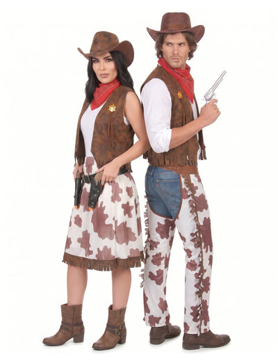 Klassinen cowboy- ja cowgirl-asu aikuisille