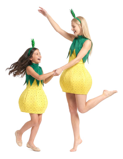 Hedelmäduo-asu ananas äiti ja tytär