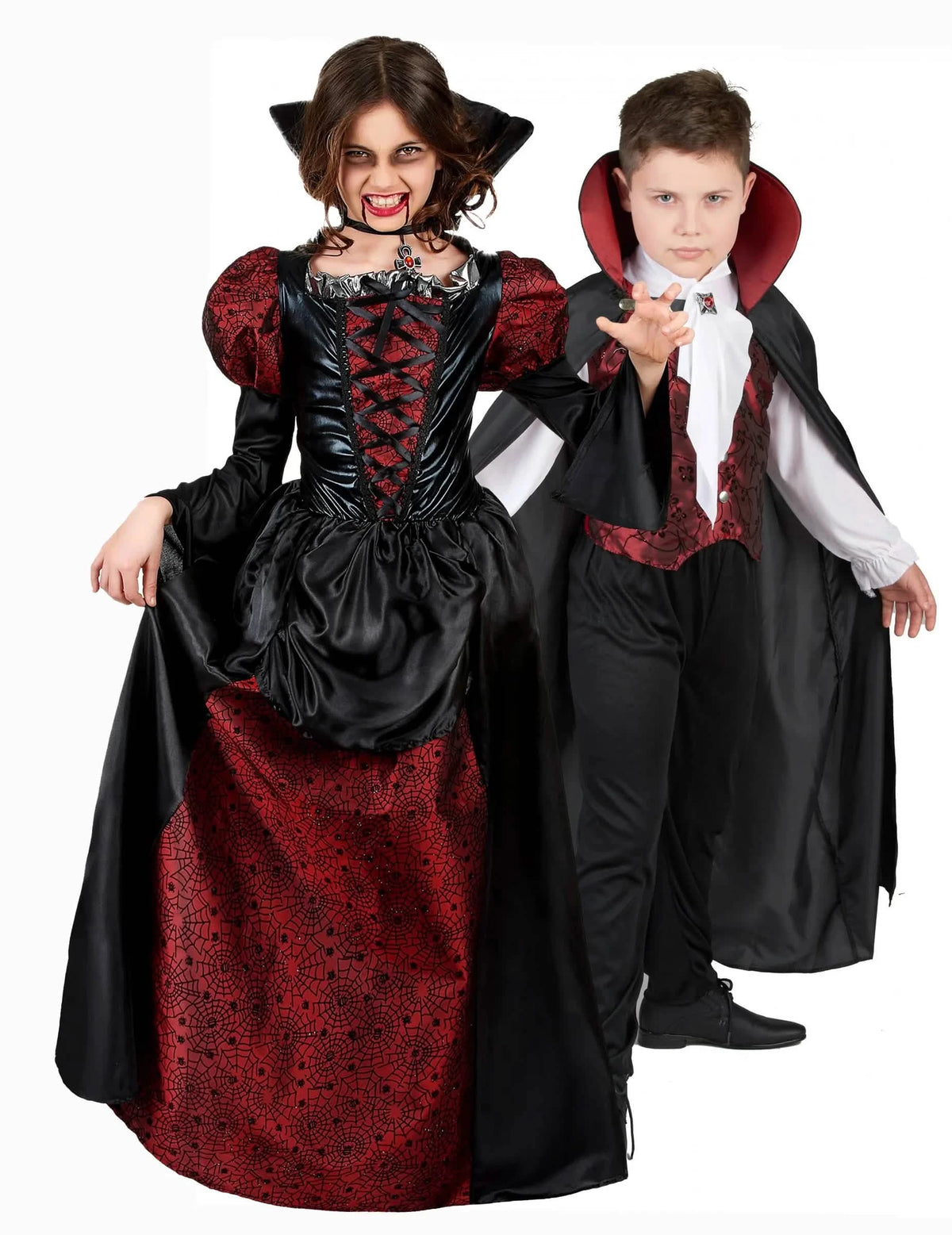 Tyylikäs vampyyriparin puku lapsille