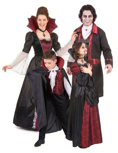 Barokkityylinen vampyyriperheen Halloween-asu