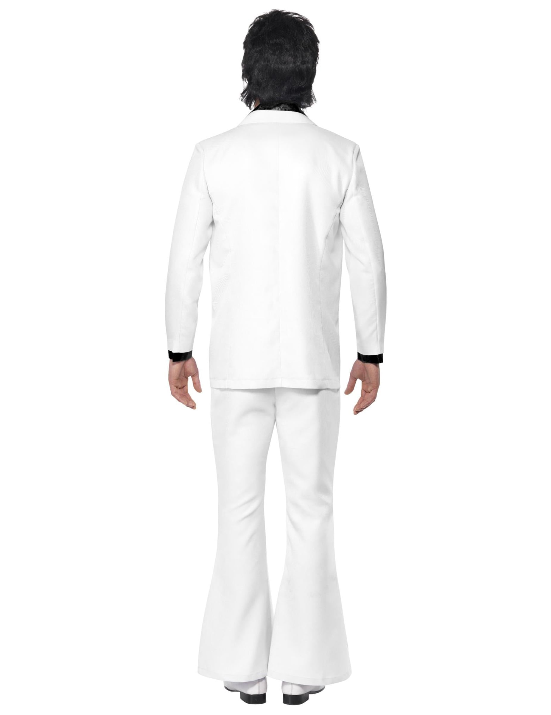 Vue de dos du déguisement disco pour homme blanc