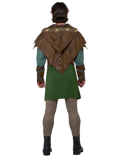 Vue de dos du déguisement elfe archer pour adulte