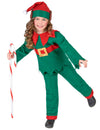 Déguisement elfe de Noël pour enfant vert et rouge avec bonnet