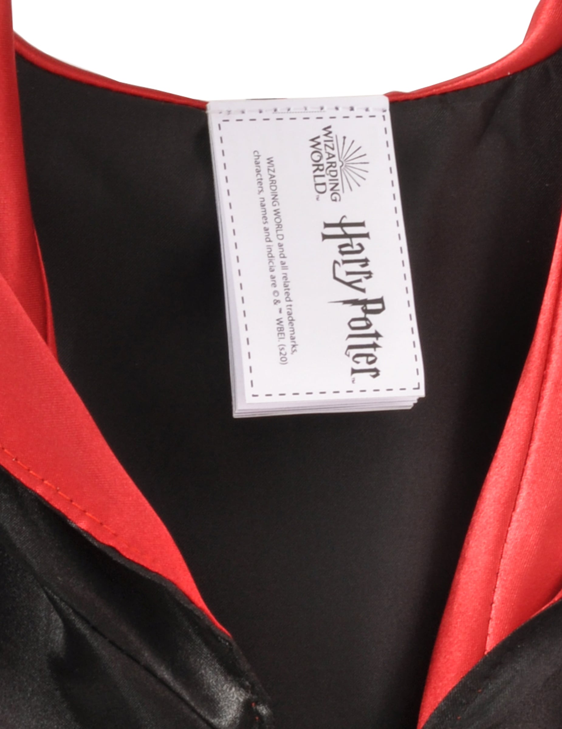 Détail de l'étiquette officielle du déguisement et accessoire Harry Potter