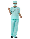 Déguisement et accessoires docteur chirurgien pour homme bleu turquoise avec masque et calot