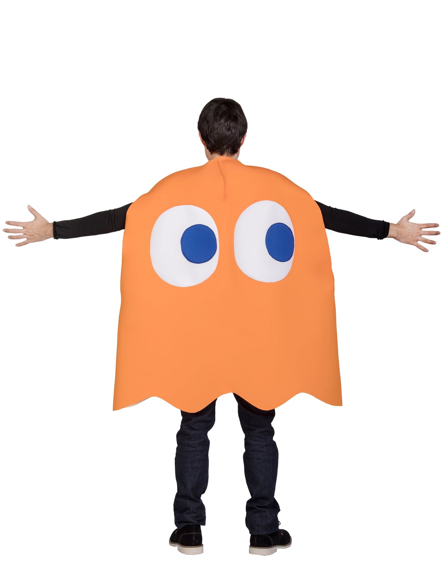 Déguisement Fantôme Clyde - Pac-Man™ pour adulte orange vue de dos
