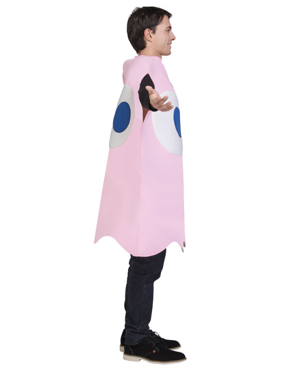Vue de profil du déguisement Fantôme Pinky Pac-Man pour adulte