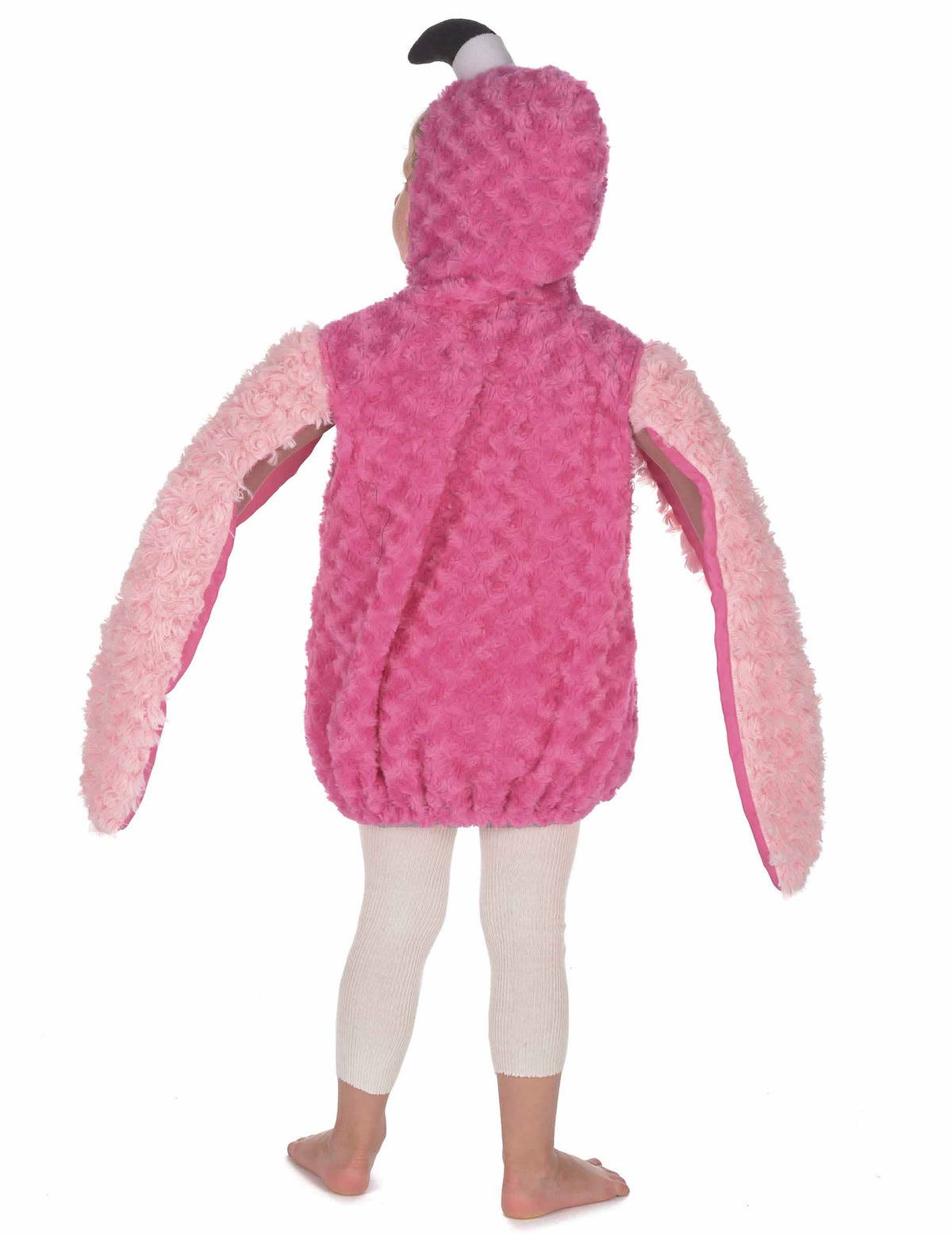 Selkäpuolen näkymä flamingo-puvusta lapsille