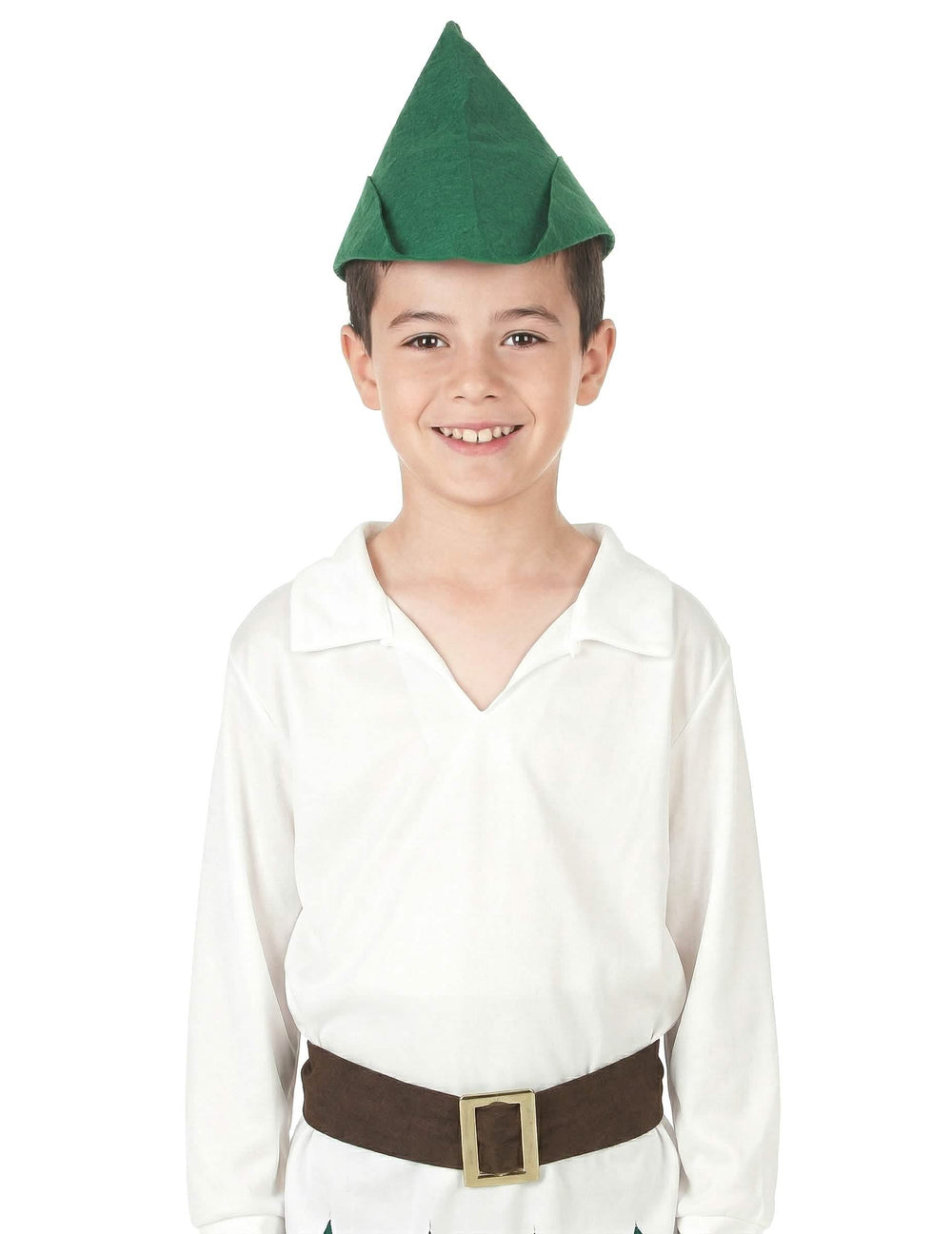 Gros plan sur le chapeau du déguisement de garçon des bois