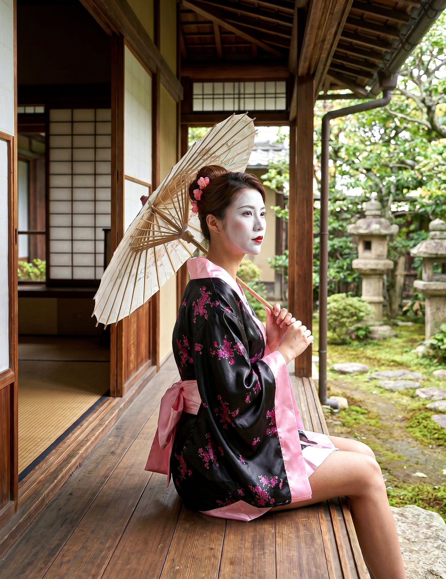 Lyhyt geishan mekko aikuiselle