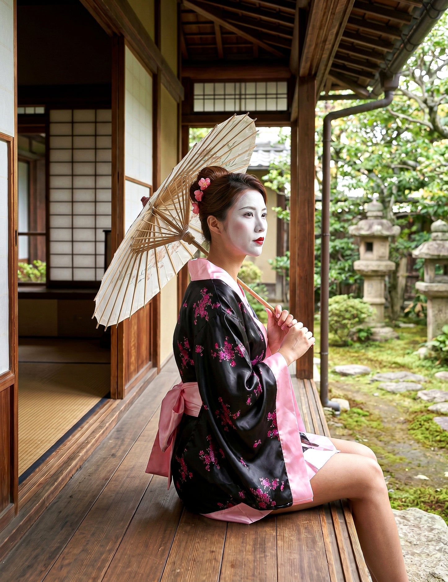 Lyhyt geishan mekko aikuiselle