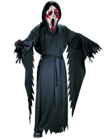 Déguisement Ghost Face ensanglanté Scream pour enfant noir avec masque rouge et blanc