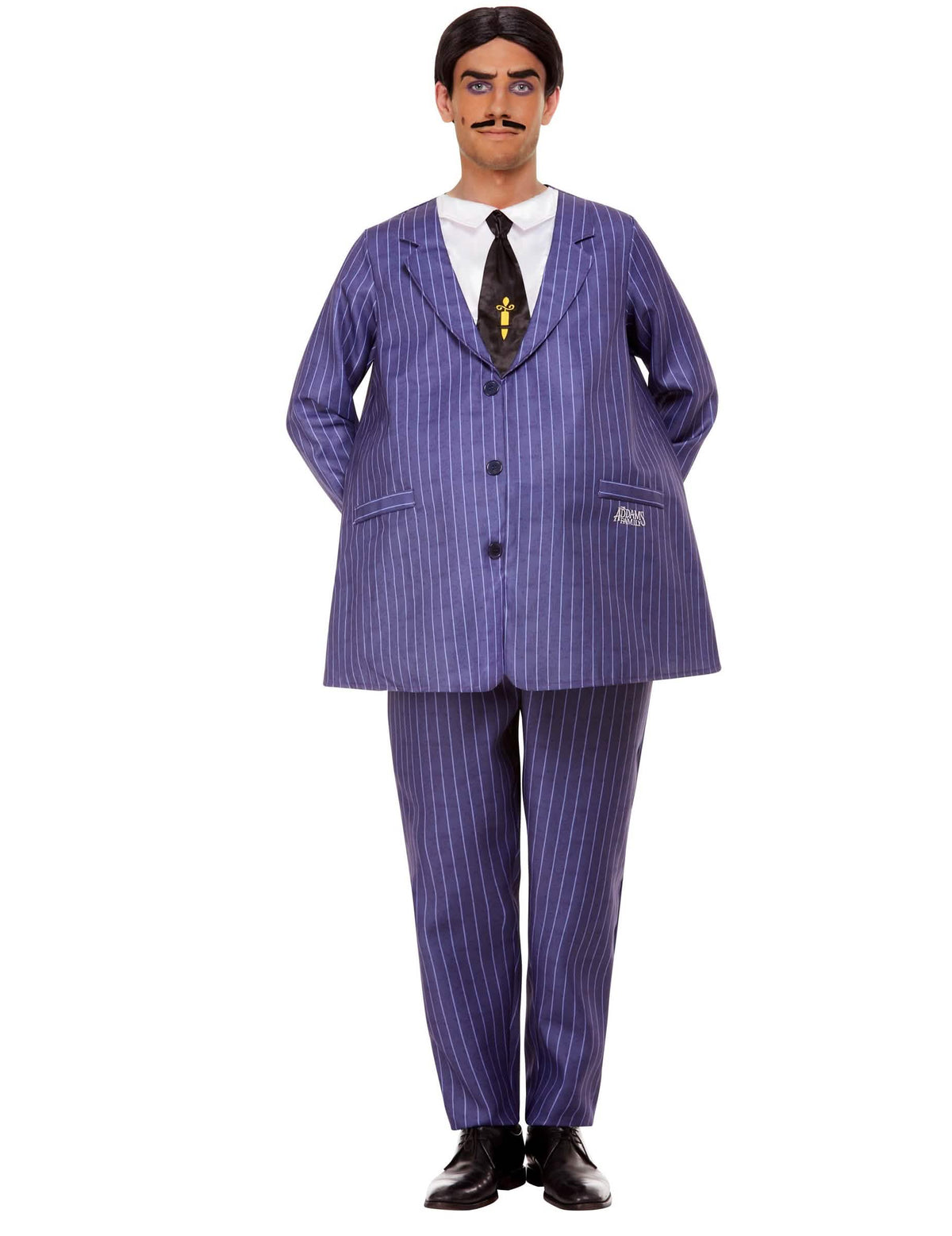 Addams Family Gomez -aikuiset violetti valkoisilla raidoilla