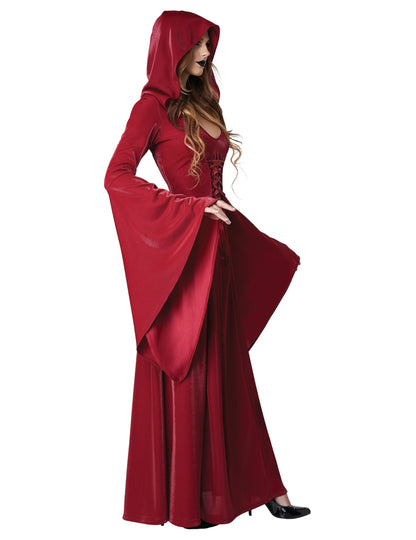 Vue de profil de la robe du déguisement gothique