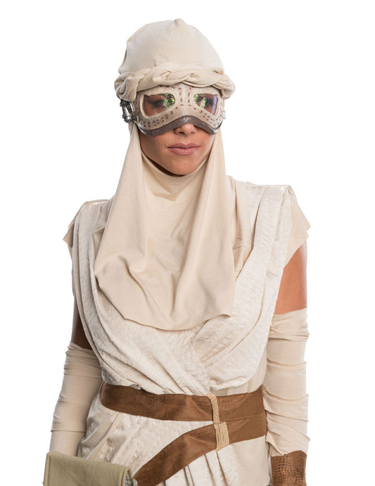 Détail du masque et de la cagoule du déguisement grand heritage Rey
